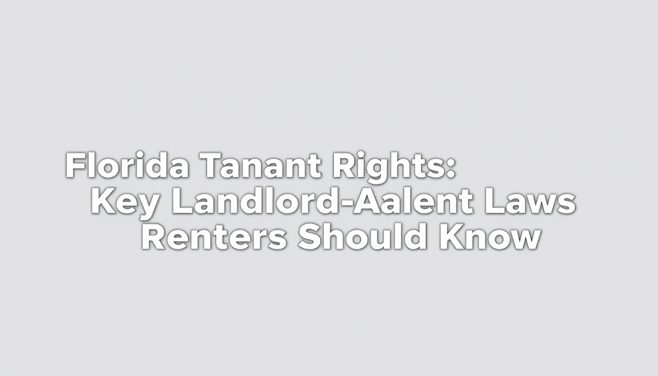Florida Tenant Rights: Key Landlord-Tenant Laws Renters Should Know Florida Tenant Rights: Key Landlord-Tenant Laws Renters Should Know
