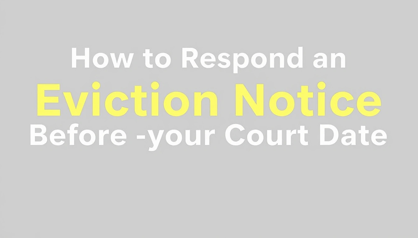 How to Respond to an Eviction Notice Before Your Court Date How to Respond to an Eviction Notice Before Your Court Date