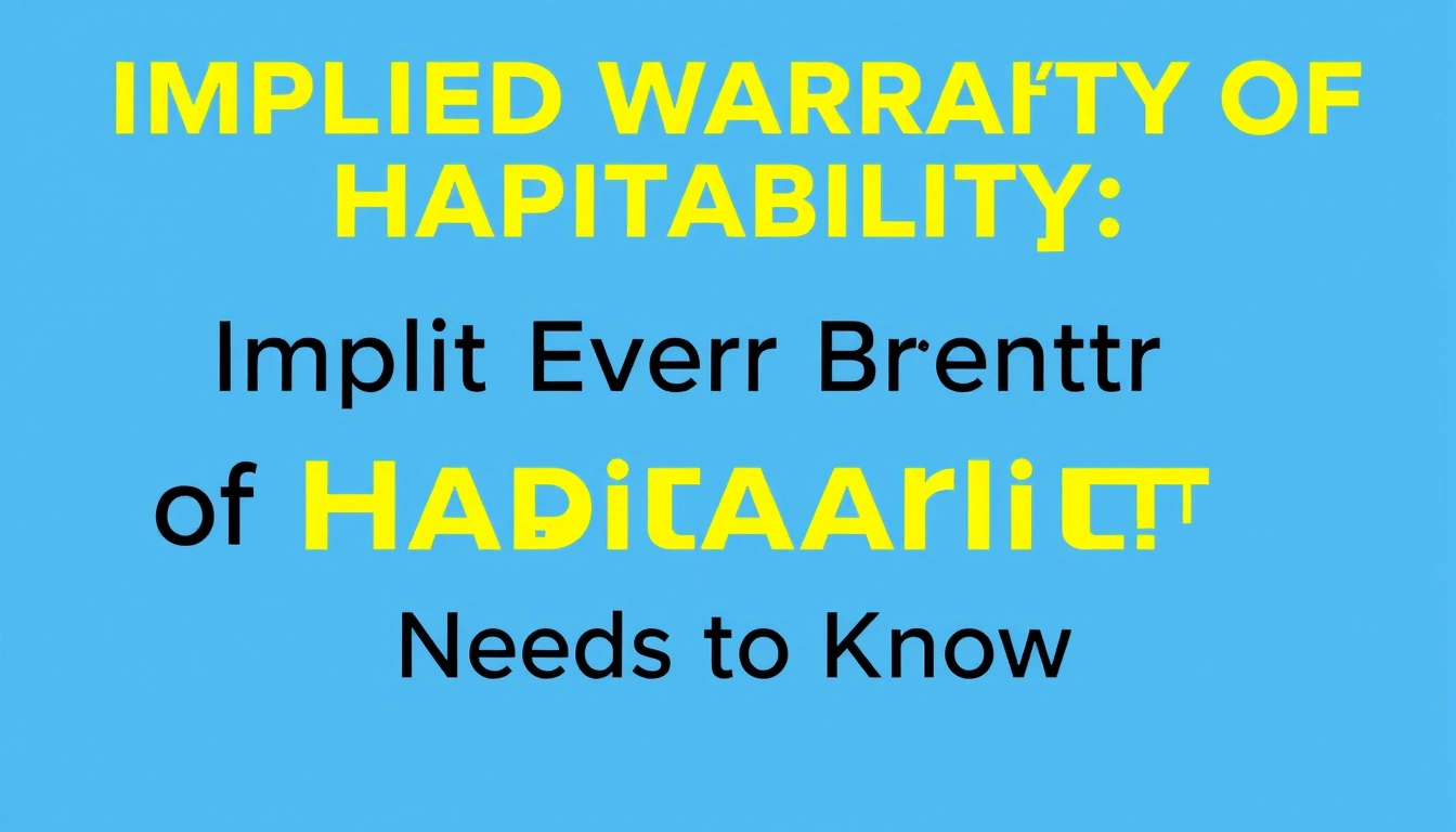 Implied Warranty of Habitability: What Every Renter Needs to Know